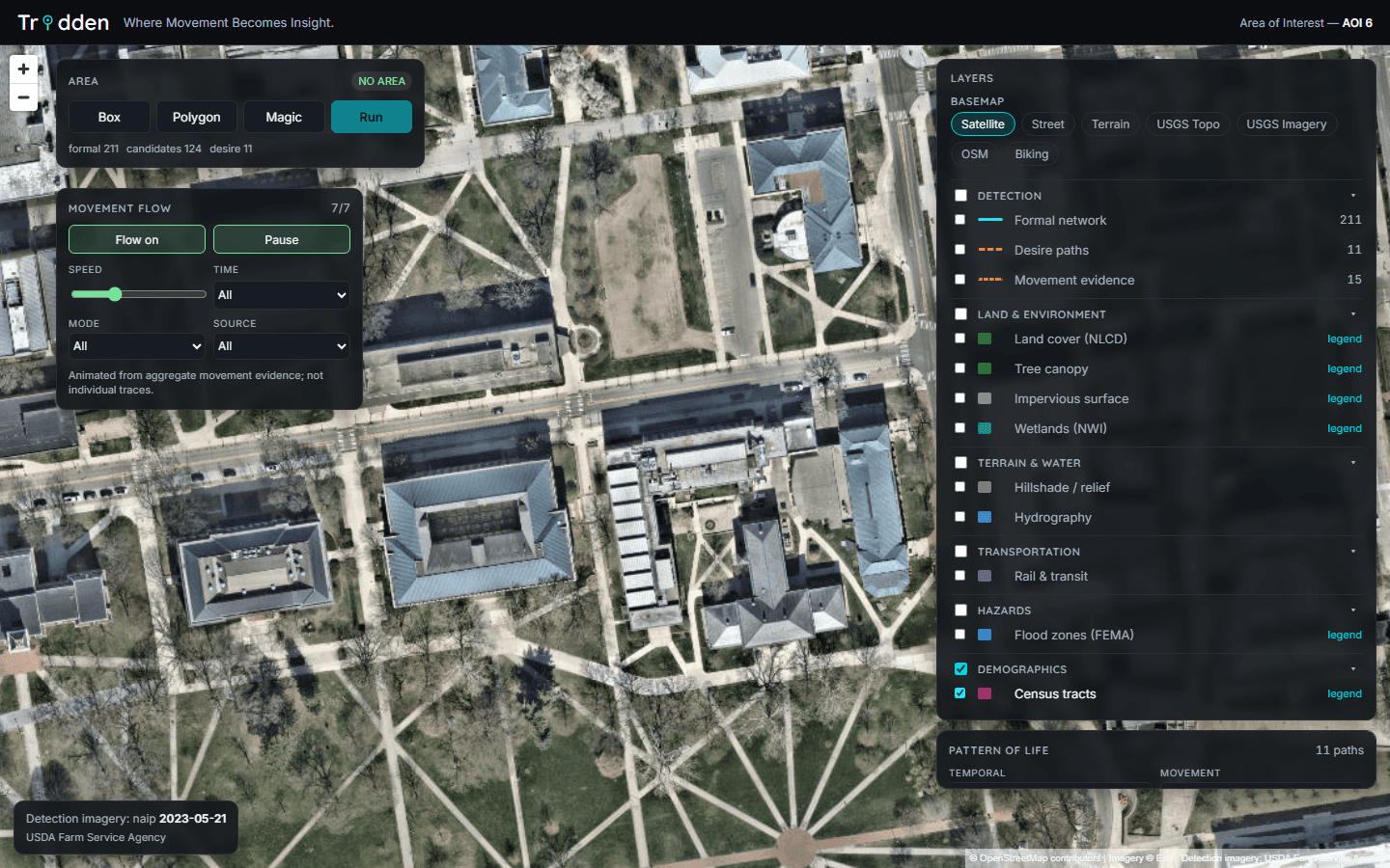 Census tracts layer